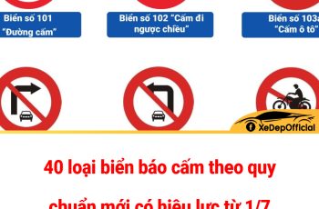 40 loại biển báo cấm theo quy chuẩn mới có hiệu lực từ 1/7