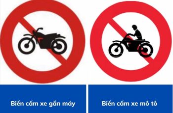 Biển cấm xe gắn máy và xe môtô khác nhau thế nào, phân biệt ra sao?