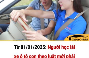 Từ 01/01/2025: Người học lái xe ô tô con theo luật mới phải trải qua 235 giờ học