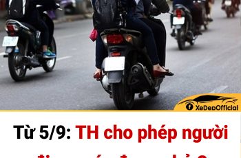 Từ 5/9, bổ sung thêm trường hợp cho phép người đi xe máy được chở 3