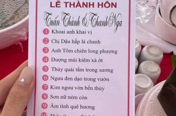 Đ.ám c.ưới ở Yên Bái đãi món “s.ơn nữ n.ém còn” và tờ thực đơn lạ gây s.ốt mạng