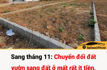 Chi phí chuyển đổi đất vườn sang đất ở mới nhất 2024