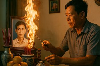 Giỗ 49 ngày cho chàng trai trẻ, ông trưởng thôn đến thắp hương sớm nhất thì bàn thờ bỗng bốc cháy Giỗ 49 ngày cho chàng trai trẻ, ông trưởng thôn đến thắp hương sớm nhất thì bàn thờ bỗng bốc cháy