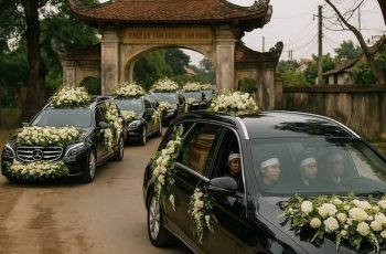 Gia đình giàu có đưa tang bà cụ bằng xe ô tô sang trọng băng băng qua cây đa đầu làng, quên cả phong tục phải dừng chào Gia đình giàu có đưa tang bà cụ bằng xe ô tô sang trọng băng băng qua cây đa đầu làng, quên cả phong tục phải dừng chào