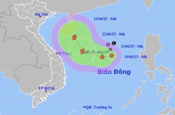 Áp thấp nhiệt đới trên Biển Đông có khả năng mạnh lên thành bão Áp thấp nhiệt đới trên Biển Đông có khả năng mạnh lên thành bão