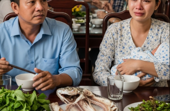 Vợ nấu nướng xong còn bận cho 2 con nhỏ ăn, lúc quay vào cả nhà ăn hết sạch mâm cơm chừa lại đúng bộ xương cá thì ứa nước mắt. Chồng nổi điên đứng dậy hành động sau đó khiến ai cũng sưỡng người Vợ nấu nướng xong còn bận cho 2 con nhỏ ăn, lúc quay vào cả nhà ăn hết sạch mâm cơm chừa lại đúng bộ xương cá thì ứa nước mắt. Chồng nổi điên đứng dậy hành động sau đó khiến ai cũng sưỡng người