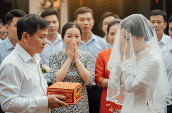 Ông Tâm đứng dậy, bước ra giữa hội trường, tay cầm một chiếc túi vải cũ kỹ, màu sắc đã phai nhạt vì thời gian.