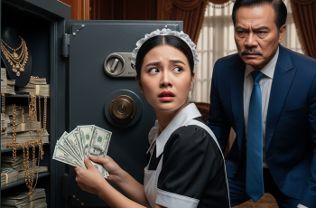 Giám đốc đã mở két sắt để thử lòng cô gái giúp việc , Phản ứng của cô gái khiến ông rơi nước mắt.