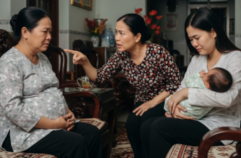Con dâu đẻ non, bà thông gia vội vàng ở dưới quê lên chăm con gái đẻ nhưng được hơn tháng bụng đã lùm xùm, con gái sốc đến mức hậu sản mòn, biết được danh tính bố đứa bé cả nhà thông gia không dám trách nửa lời